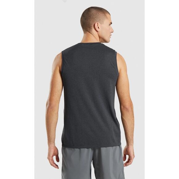 Gymshark Arrival Seamless Tank Top Mens Small Black Marl New Shirt A1A2V Muscle - Picture 2 of 10